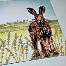 Load image into Gallery viewer, Winter Hare A6 Red Rubber Stamp IndigoBlu IND1378