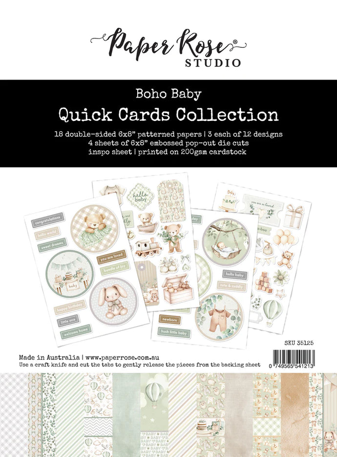 Boho Baby Quick Card Collection 35125 Paper Rose