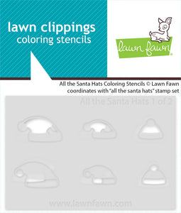 All the Santa Hats Colouring Stencils Lawn Fawn LF3906