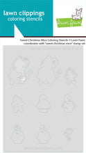 Load image into Gallery viewer, Sweet Christmas Mice Colouring Stencils Lawn Fawn LF3925