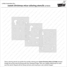 Load image into Gallery viewer, Sweet Christmas Mice Colouring Stencils Lawn Fawn LF3925