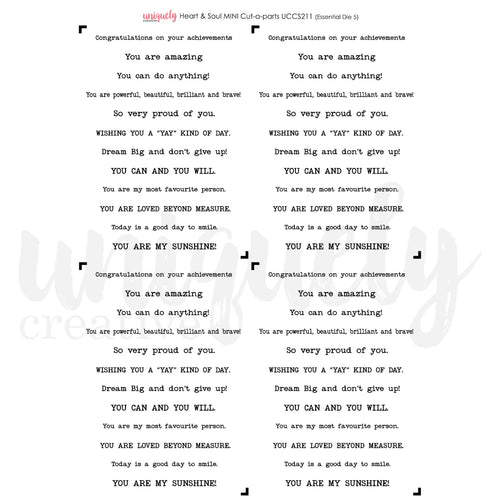 Heart & Soul Cut a Part Sheet UCCS211 Uniquely Creative