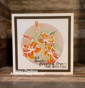 Lily Circle Stencil Sweet Poppy SP1-364