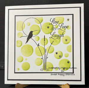 Bubbles Back Plate Stencil Sweet Poppy SP6-156