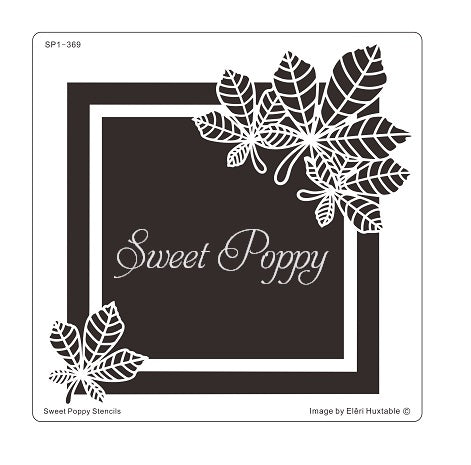 Chestnut Leaf Square Stencil SP1-369