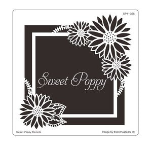 Daisy Square Stencil Sweet Poppy SP1-368