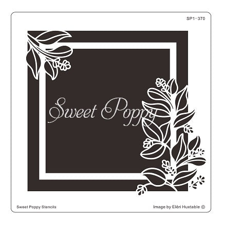 Sprigs Square Stencil Sweet Poppy SP-370