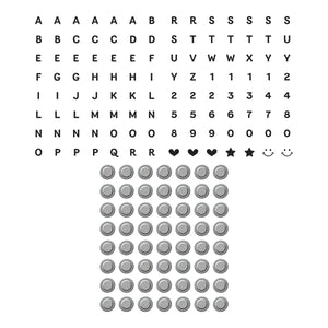 Bestie Alphabet Beads BetterPress Plates Spellbinders BP-223