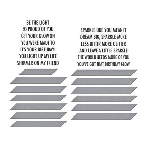 Shine Bright Sentiment Strips BetterPress Plates Spellbinders BP-206