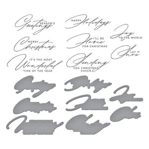 Home for Christmas Sentiments BetterPress Spellbinders BP-220