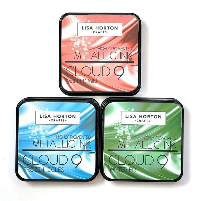 Metallic Ink Pads Set of 3 Frozen Icicles, Winter Fir & Mulled Wine - Lisa Horton LHCIP246