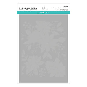 Layered Festive Poinsettias Stencils Spellbinders STN-098