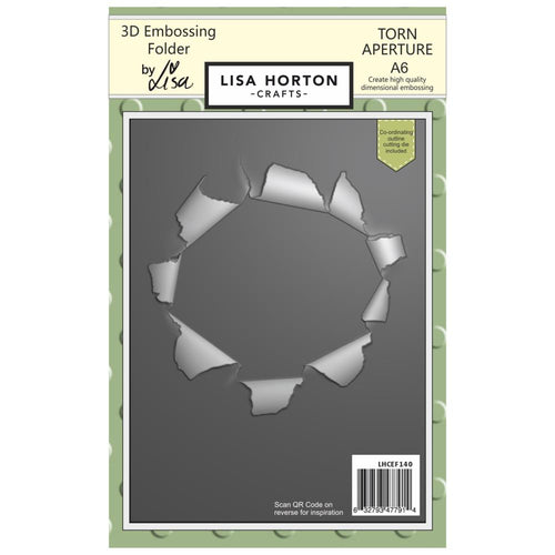 Torn Aperture A6 Embossing Folder & Die Lisa Horton LHCEF140
