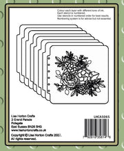 Load image into Gallery viewer, Corner Rose Cluster Layering Stencils Lisa Horton LHCAS065