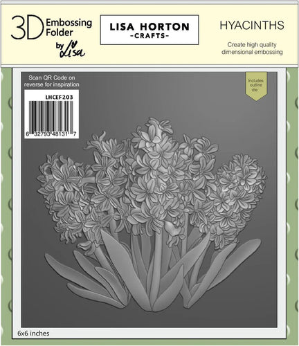 Hyacinths 3D Embossing Folder & Die Lisa Horton LHCEF203