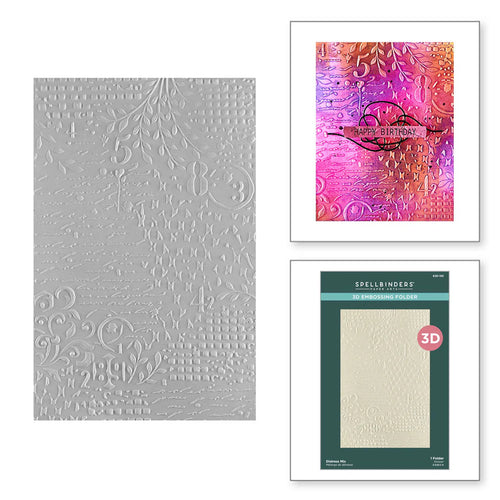 Distress Mix 3D Embossing Folder Spellbinders E3D-155