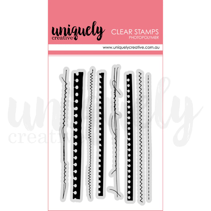 Ripped & Stitched Stamp Uniquely Creative UC1933