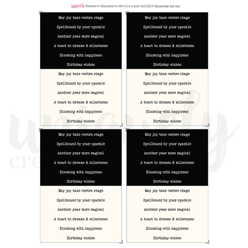 Dressed in Daydreams Mini Cut a Part UCCS219