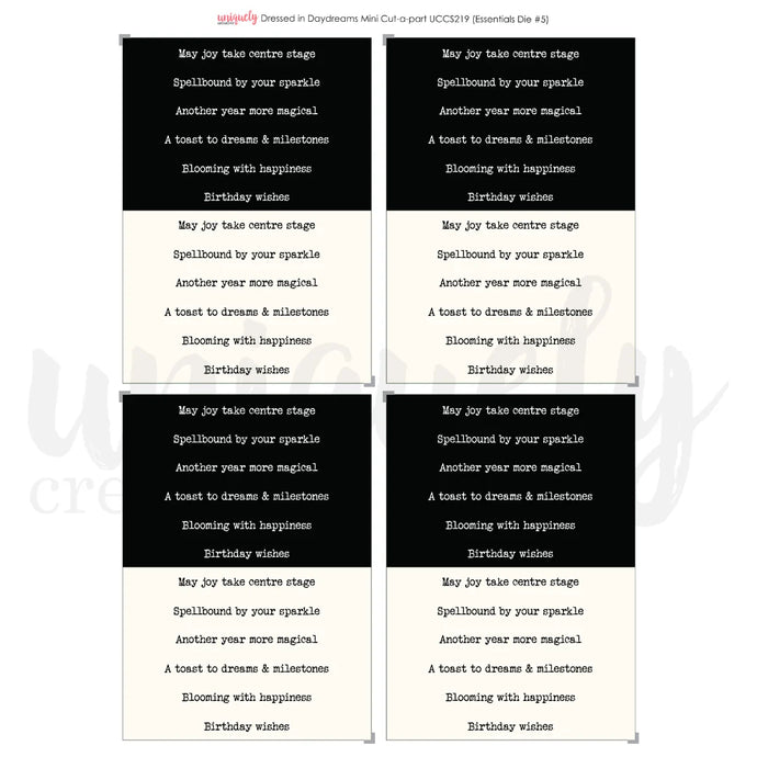 Dressed in Daydreams Mini Cut a Part UCCS219