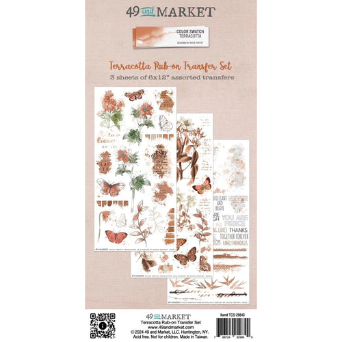 Terracotta Rub-On Transfer Set 49 & Market TCS-29840