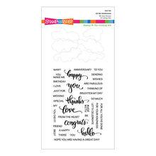 Load image into Gallery viewer, All the Sentiments Stamp &amp; Die Cutting Set Spellbinders Stampendous SDS-190