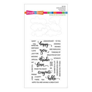All the Sentiments Stamp & Die Cutting Set Spellbinders Stampendous SDS-190