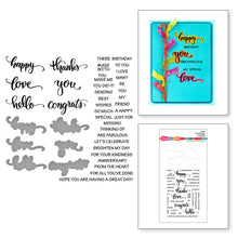 Load image into Gallery viewer, All the Sentiments Stamp &amp; Die Cutting Set Spellbinders Stampendous SDS-190