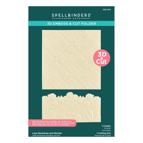 Luxe Backdrop and Border 3D Emboss & Cut Folder E3D-075 Spellbinders