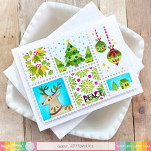 Load image into Gallery viewer, Postage Collage Christmas Stencil Set Waffle Flower 421425
