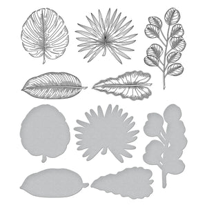 Tropical Leaves Better Press Plate Spellbinders BP-155