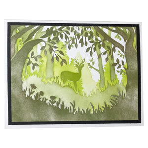 Layered Forest Scene TCW6025 Stencil