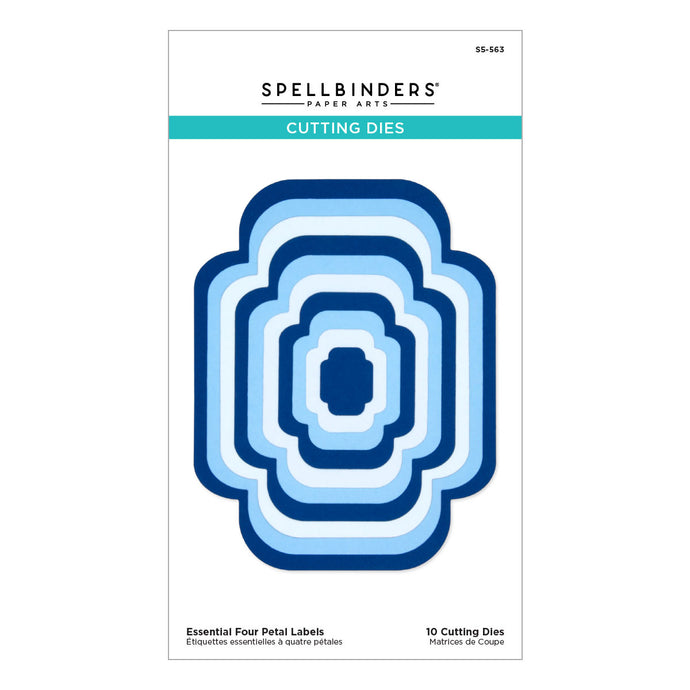 Essential Four Petal Labels Spellbinders S5-563