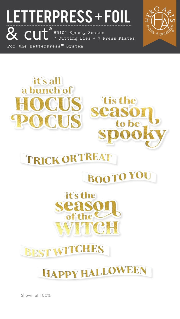 Spooky Season Letterpress & Foil Set HD101 Hero Arts