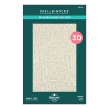 Load image into Gallery viewer, Number Field 3D Embossing Folder Spellbinders E3D-186