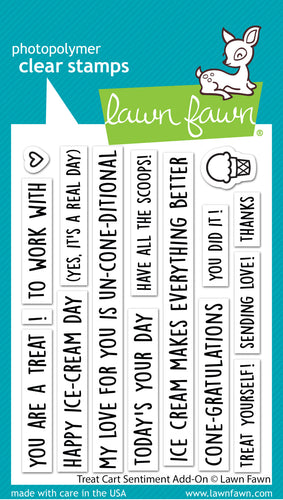 Treat Cart Sentiments Add On Stamp Lawn Fawn LF3413