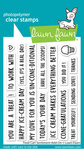 Treat Cart Sentiments Add On Stamp Lawn Fawn LF3413