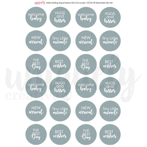 Hello Darling Aquamarine Cut a Part Sheet Mini UCCS178