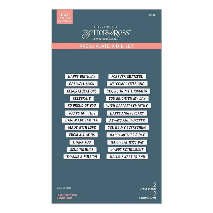 Ideal Moments Sentiments BetterPress Spellbinders BP-261