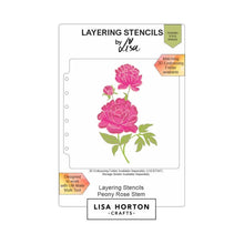 Load image into Gallery viewer, Peony Rose Stem Layering Stencils Lisa Horton LHCAS023