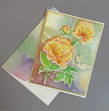 Load image into Gallery viewer, Peony Rose Stem Layering Stencils Lisa Horton LHCAS023
