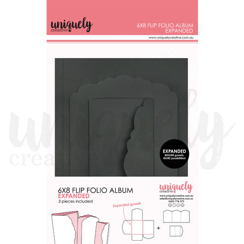 6x8” Flip Folio Album Black - EXPANDED UCE2063