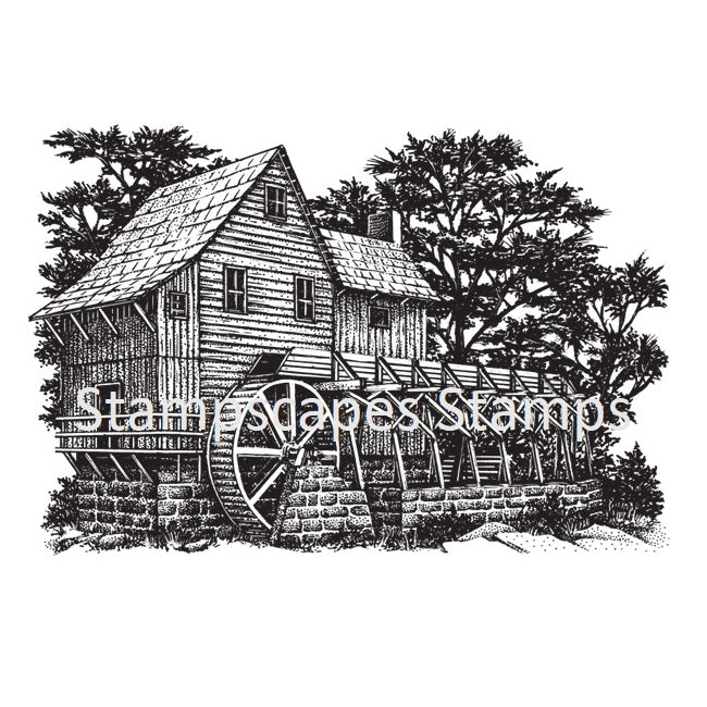Watermill Clear Stamp by Stampscapes Sweet Poppy SPSTMP_SE140Watermill