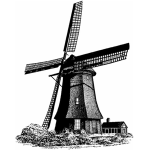 Windmill Large Clear Stamp Stampscapes Sweet Poppy SF120