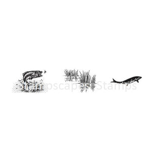 Trout Clear Stamps Critter Set 7 Stampscapes Sweet Poppy SA137