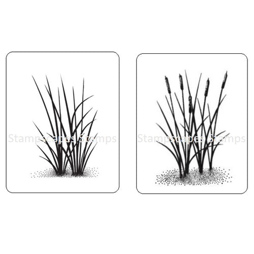 Cattails & Reeds Clear Stamp Set Small Stampscapes Sweet Poppy SF157