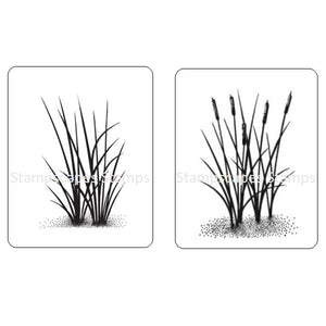 Cattails & Reeds Clear Stamp Set Small Stampscapes Sweet Poppy SF157