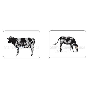 Cow Set Clear Stamp Critter Set 9 Stampscape Sweet Poppy SB158