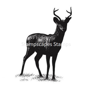 Deer Silhouette Large Stampscape Sweet Poppy SE155