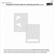 Load image into Gallery viewer, Fantastic Friends Add on Colouring Stencils Lawn Fawn LF4229