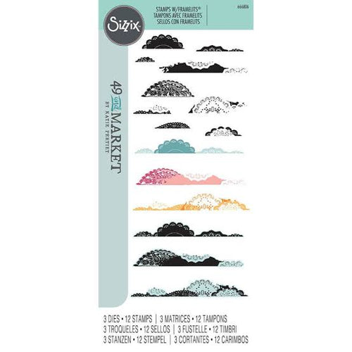 Doily Edgers Stamps with Framelits Sizzix 666806 49 & Market